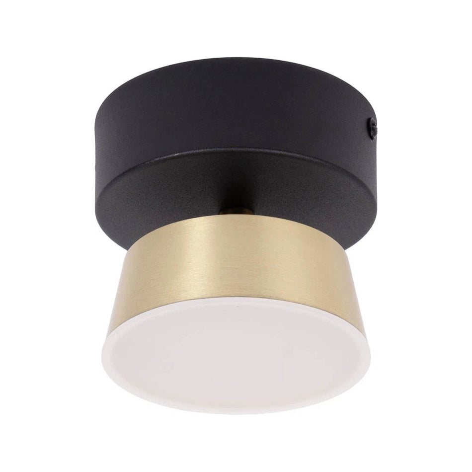 Plafonieră Kira 9W 3000K 540lm negru+auriu, Erste
