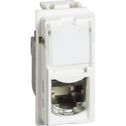 Priză UTP RJ45 cat. 6A 1M alb, gama Bticino, KW4279C6A