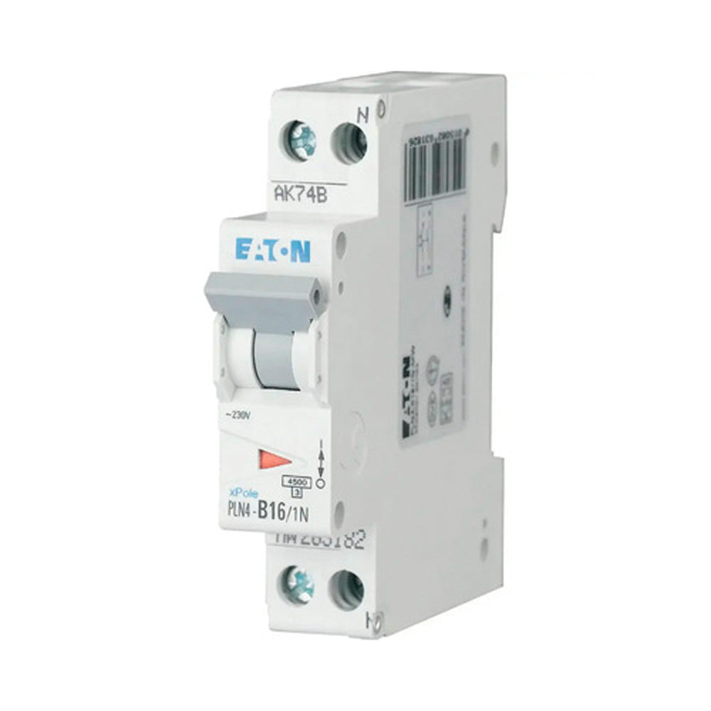 Întrerupător automat 1P+N 16A curba B 4.5kA, Eaton