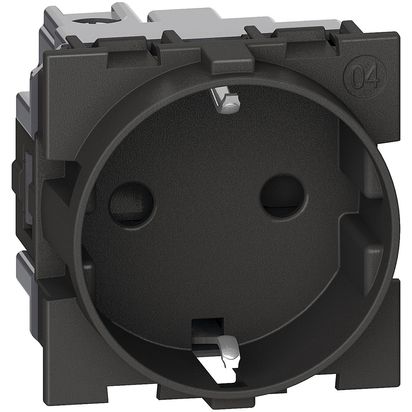 Priză Schuko 2M 16A negru, gama Bticino, KG4141