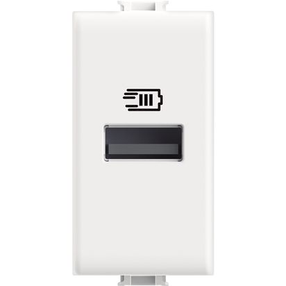 Priză USB tip A 1M 15W alb, gama Bticino, AM4191A