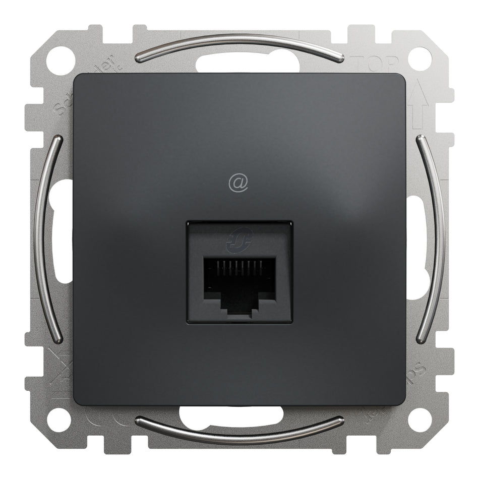 Priză date RJ45 Cat6 antracit, gama Noua Sedna