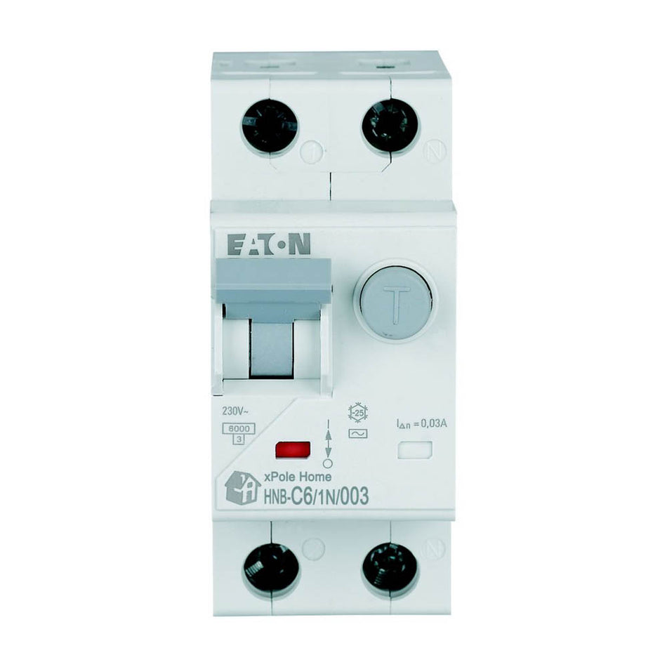 Diferențial RCBO 1P+N 6A 30mA C 6kA xPole Home, Eaton