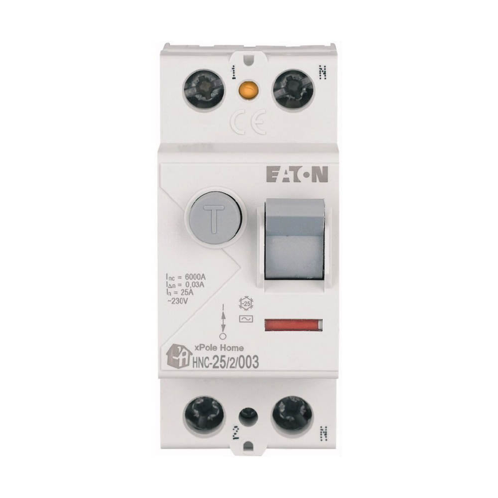 Diferențial RCCB 2P 25A 30mA 6kA IP20, Eaton