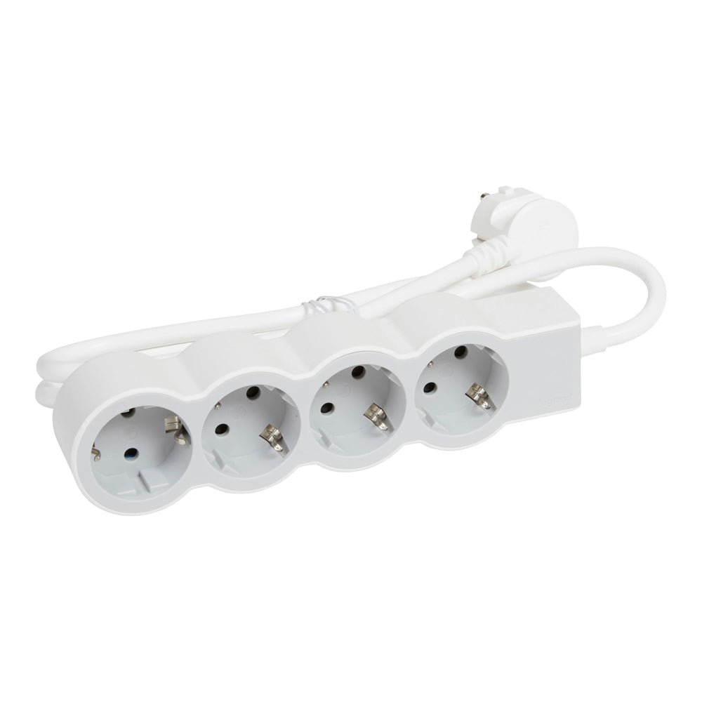 Prelungitor 4 prize Schuko 3x1,5mm² 5m alb-gri, Legrand