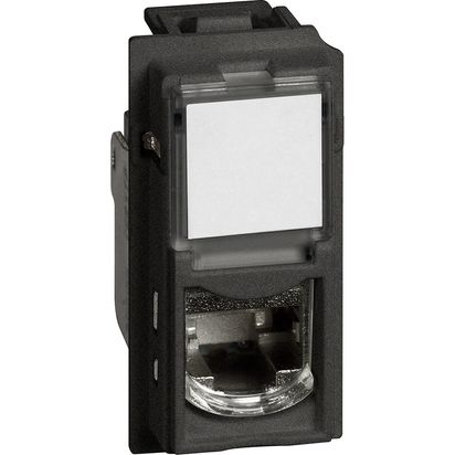Priză UTP RJ45 1M 10A negru, gama Bticino, KG4279C6A