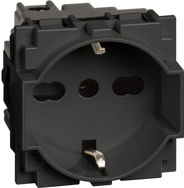 Priză Schuko 2M 16A negru, gama Bticino, KG4140A16