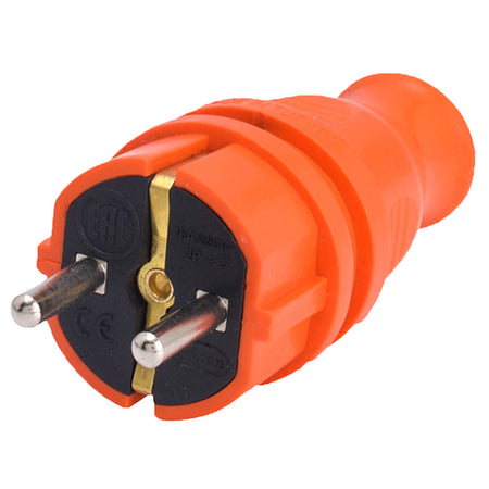 Ștecher cauciuc industrial 16A IP44 portocaliu, Bylion