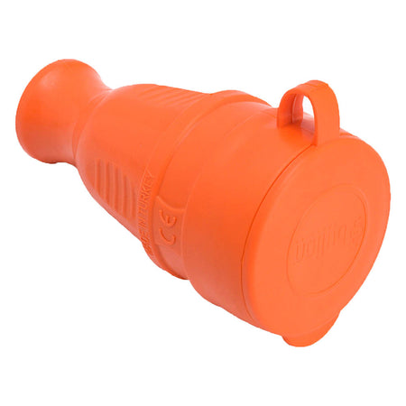 Cuplă cauciuc IP44 16A 2P+E portocalie, Bylion