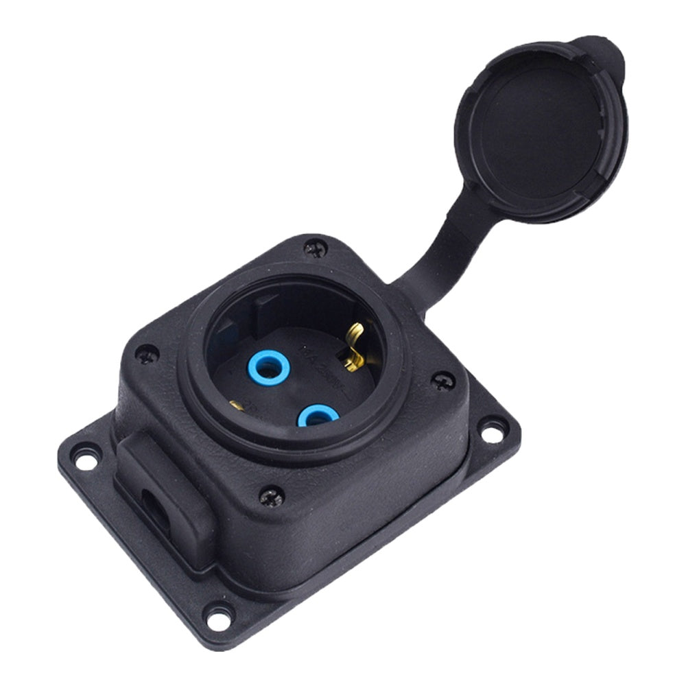 Grup 1 priză cauciuc IP44 16A 230V negru, Bylion
