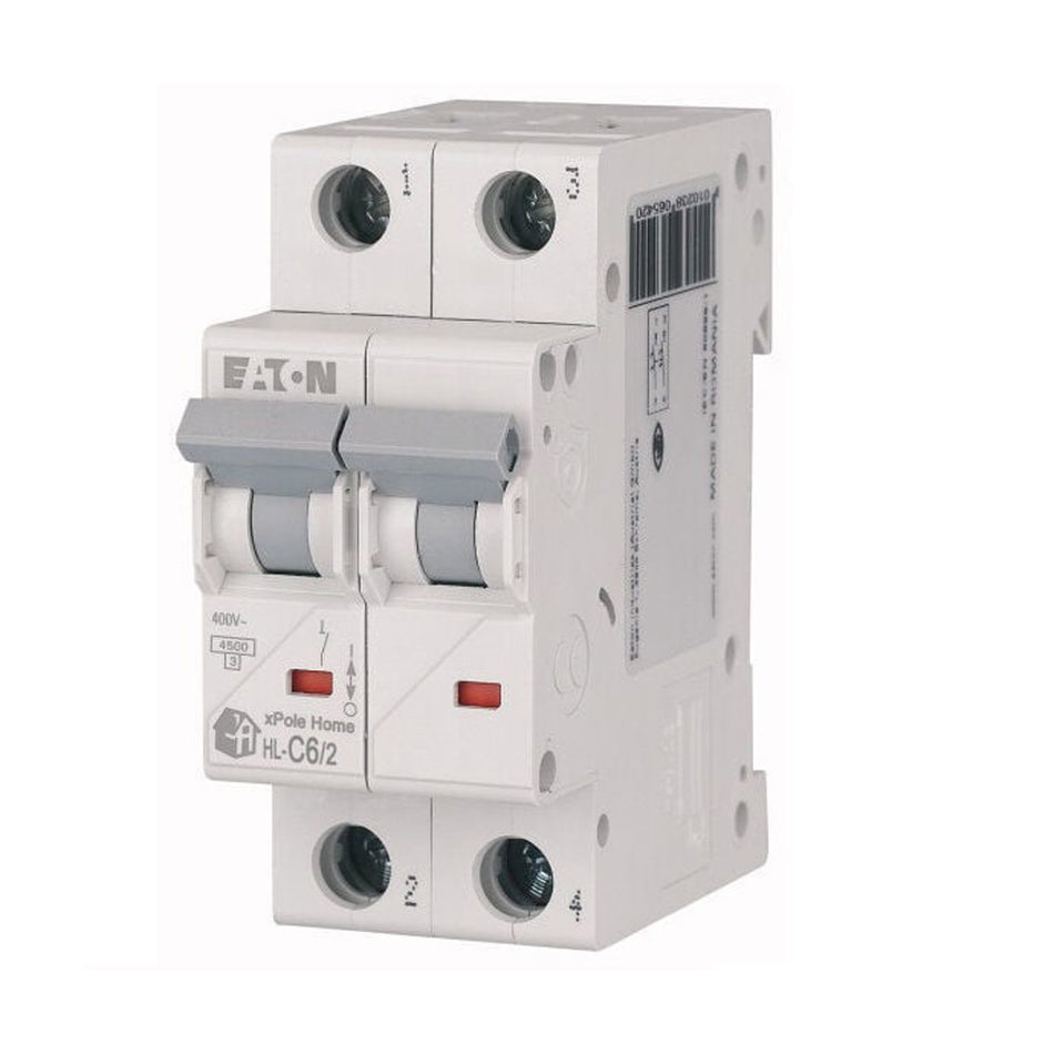 Întrerupător automat 2P 6A curba C 4.5kA xPole Home, Eaton