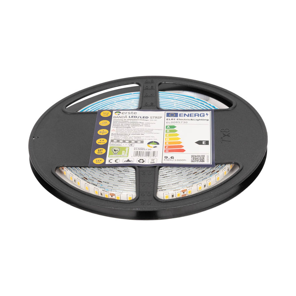 Banda LED 9.6W/m 2700K 24V IP65 5m, Erste
