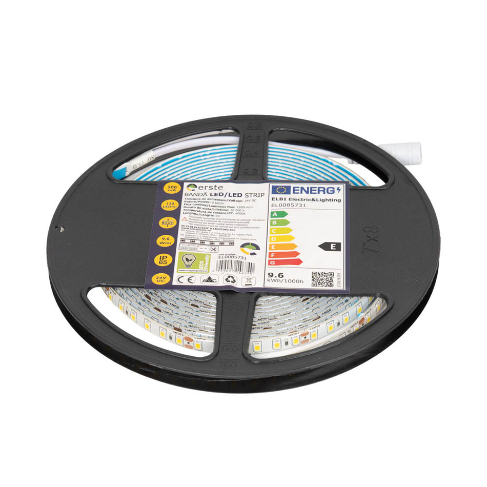 Banda LED 9.6W/m 4000K 24V IP65 5m, Erste