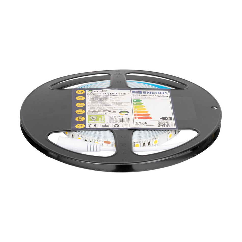 Banda LED 14.4W/m 4000K 24V IP20 5m, Erste