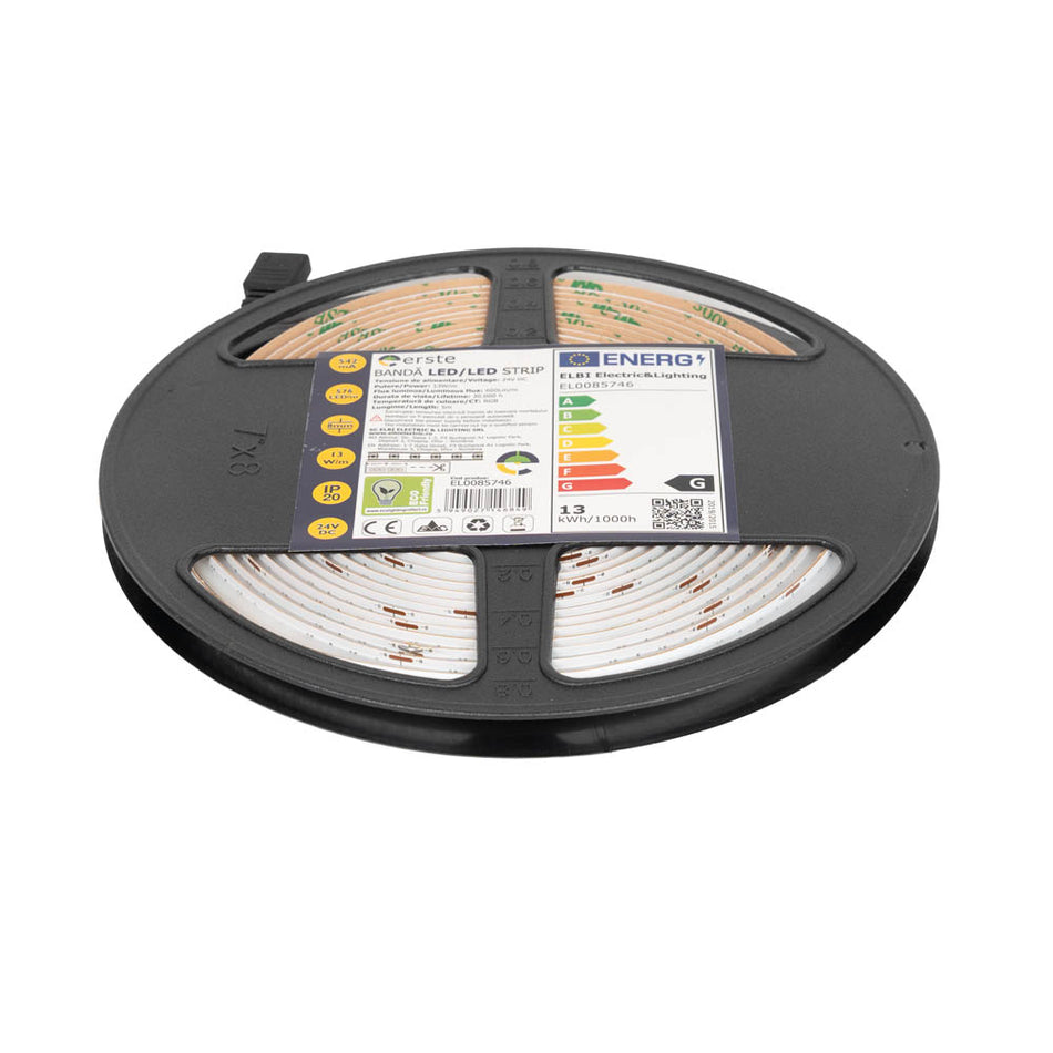 Bandă LED 24V COB 13W/m RGB IP20 5m, Erste