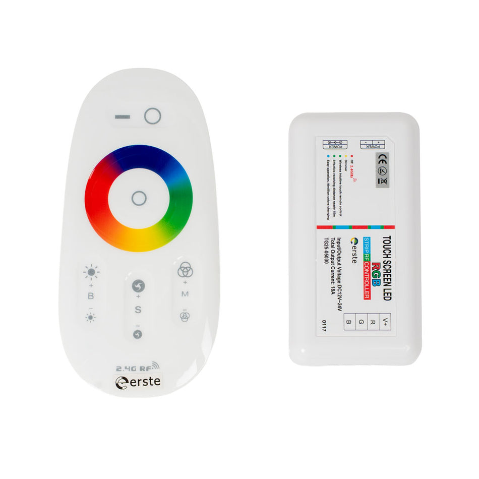 Controller RF pentru bandă LED RGB cu telecomandă – 12V/24V - 216W/432W