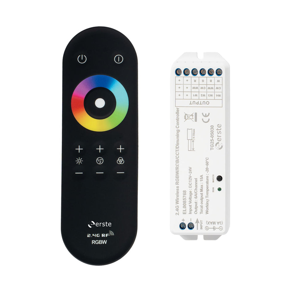 Telecomandă și controller RF pentru bandă LED RGB / RGBW / CCT – 12V / 24V