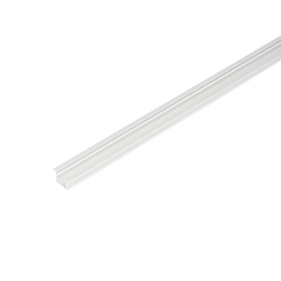 Profil aluminiu încastrat pentru bandă LED cu dispersor mat, elemente capăt și sistem fixare – 2m