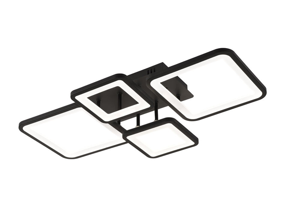 Plafonieră LED 70W 3CCT 3850lm negru Ambient, Erste