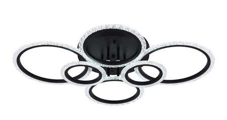 Lustră LED 90W 3CCT 6300lm IP20 negru Lumia, Erste