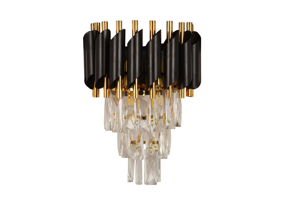 Aplică decorativă cristal 2xE14 max 40W IP20 negru, Erste