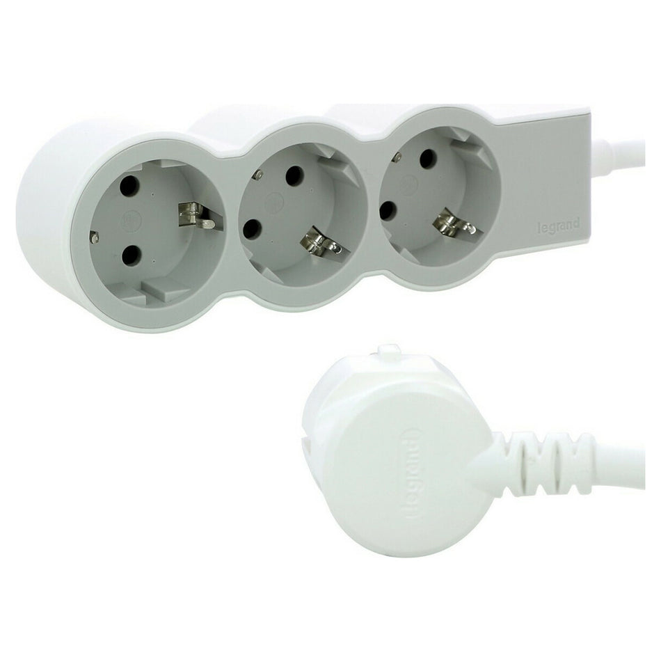 Prelungitor 3 prize 1.5m (3x1,5mm²) alb-gri, Legrand