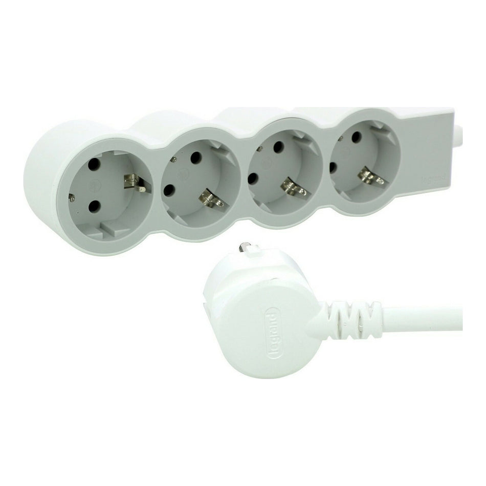Prelungitor 4 prize 1.5m (3x1,5mm²) alb-gri, Legrand