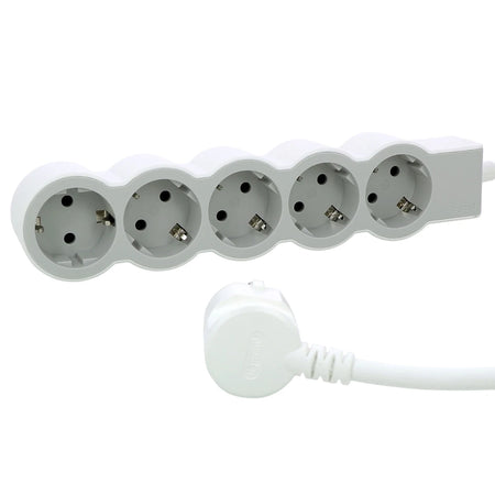 Prelungitor 5 prize Schuko 3x1,5mm² 1,5m alb-gri, Legrand