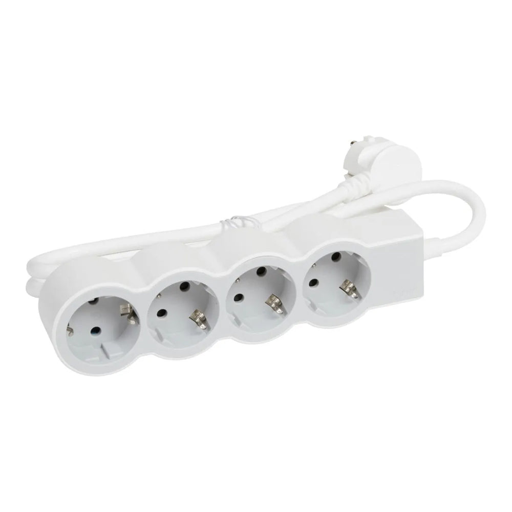 Prelungitor 4 prize Schuko 3x1,5mm² 3m Alb-Gri, Legrand