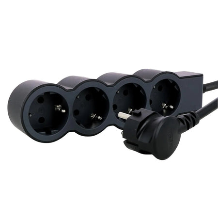 Prelungitor 4 prize Schuko 3x1,5mm² 3m negru, Legrand
