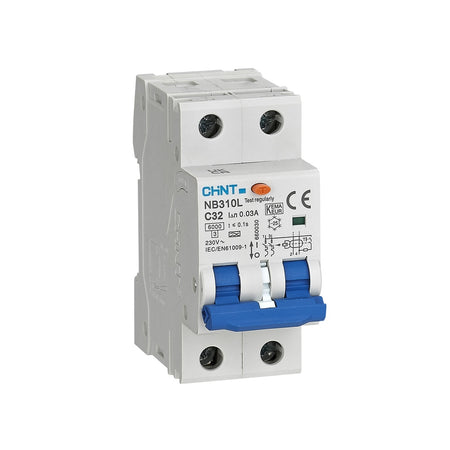 Întrerupător diferențial RCBO 32A 3P+N 30mA 6kA tip AC, Chint