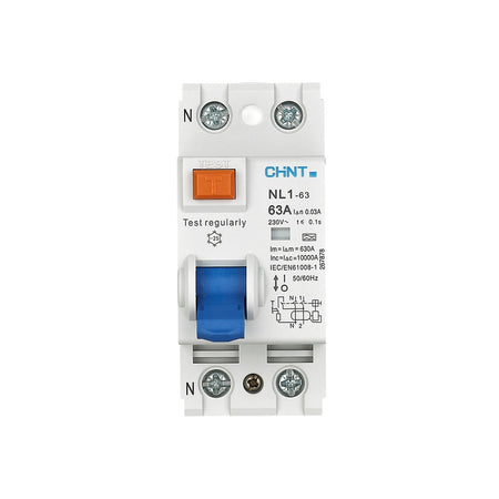 Întrerupător diferențial RCCB 25A 2P 30mA 6kA tip AC, Chint