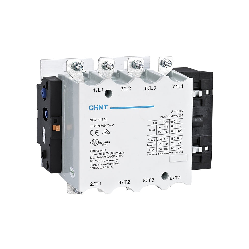 Contactor industrial 115A 3P 230V AC 1NC+1NO, Chint