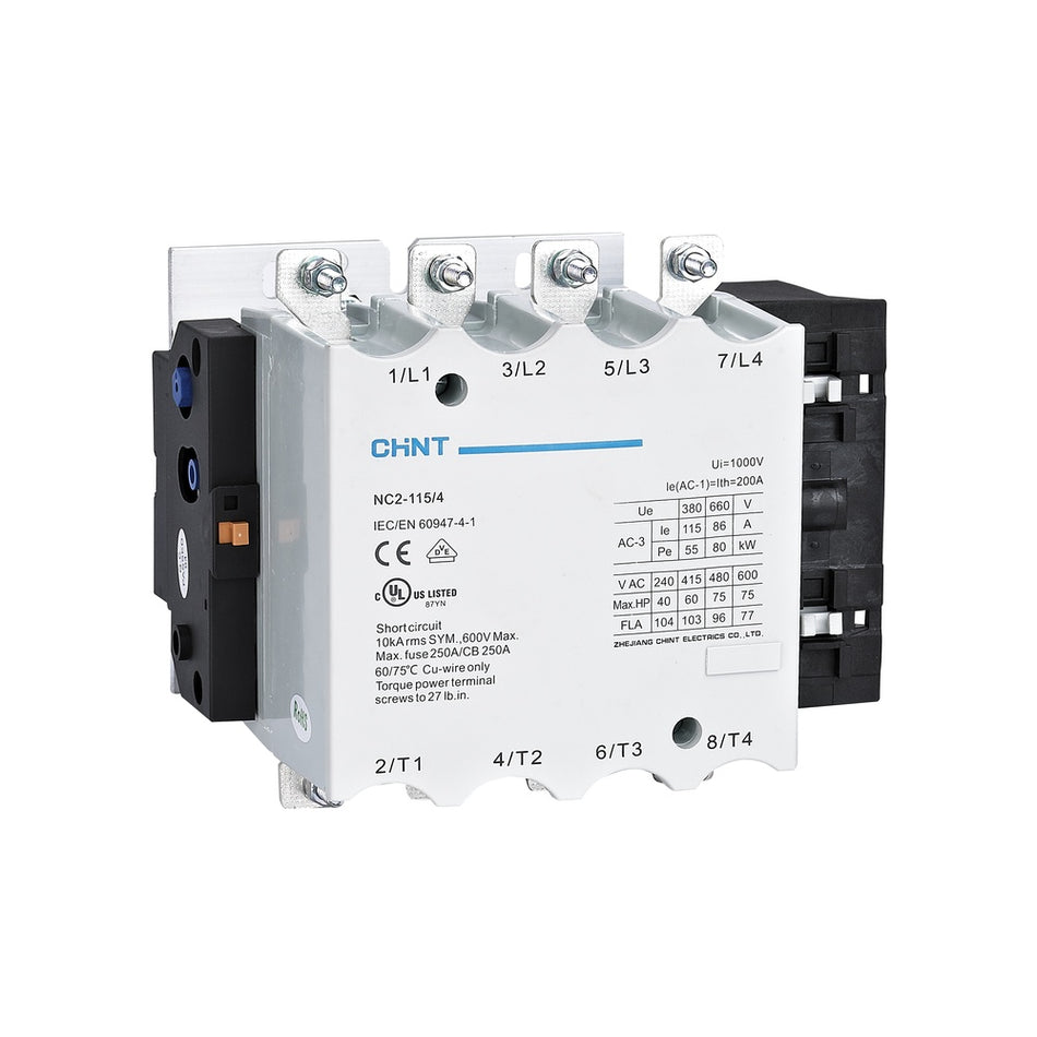 Contactor 150A 3P 230V AC 1NC+1NO, Chint