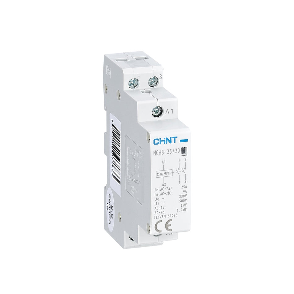 Contactor modular 25A 2NO 220-240V, Chint
