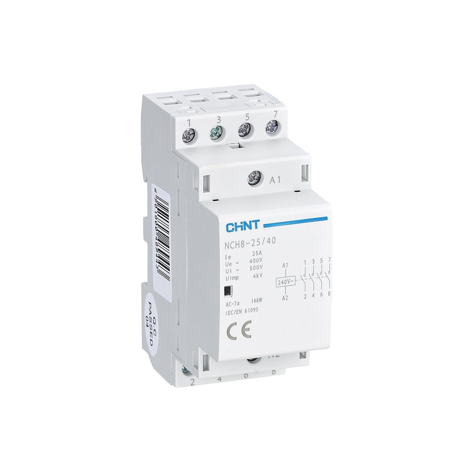 Contactor modular 25A 4NO 220/240V, Chint