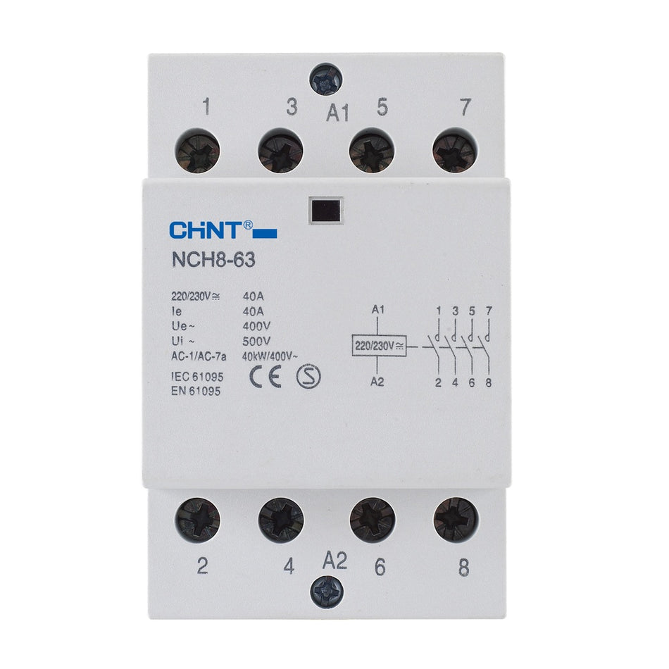 Contactor modular 63A 4NO 220/240V, Chint