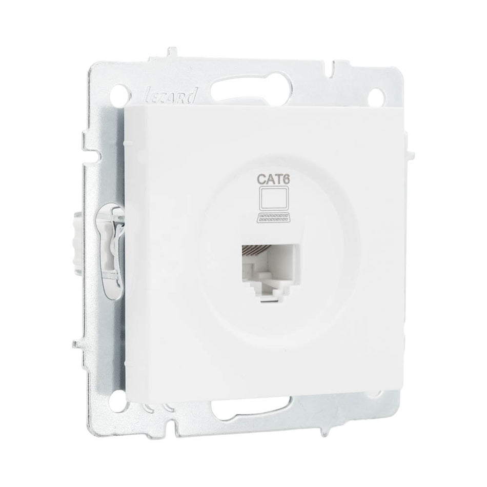 Priză date 1xRJ45 Cat6e alb, gama Vesna
