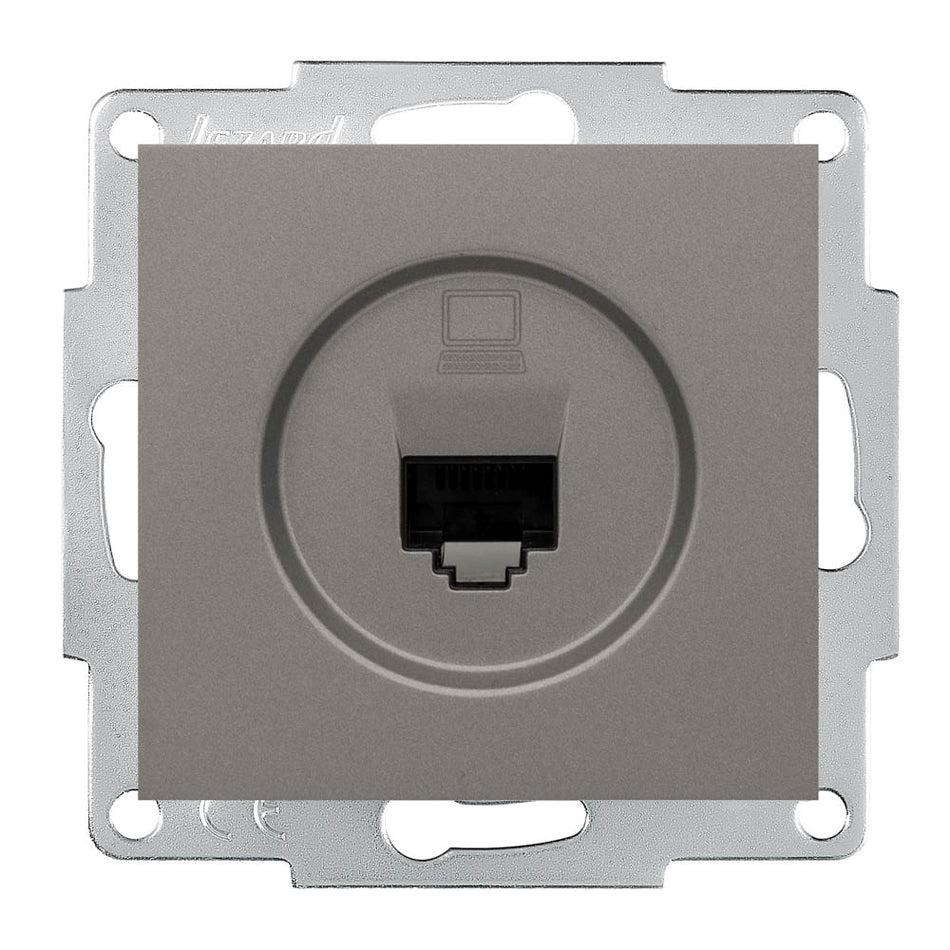 Priză date 1xRJ45 Cat6e gri deschis, gama Vesna