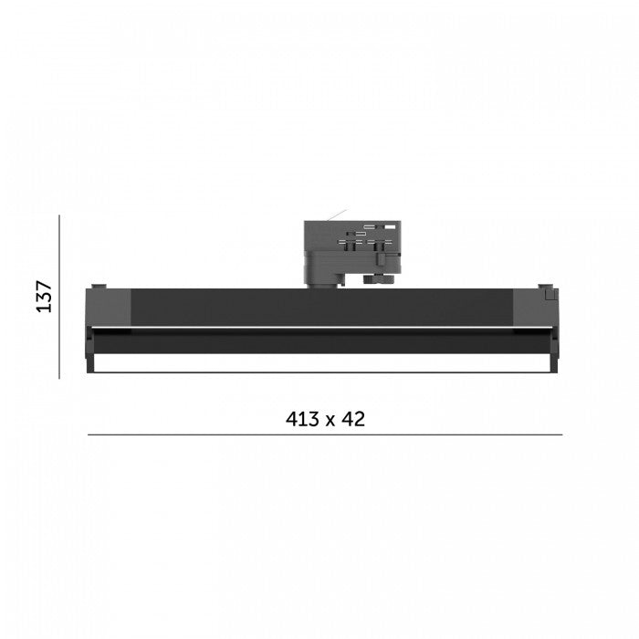 Spot liniar LED pe șină 36W 4000K negru NEXTRACK LINE, Kobi