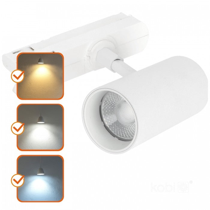 Spot LED pe șină 20W 3CCT 36° alb NEXTRACK CORE, Kobi