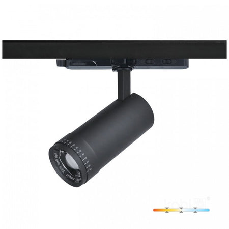 Spot LED pe șină 30W 3CCT 30-60° negru NEXTRACK VISION, Kobi