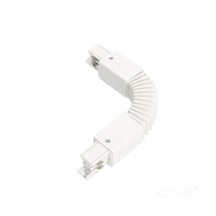 Conector flexibil pentru șină cu 3 circuite alb NEXTRACK, Kobi
