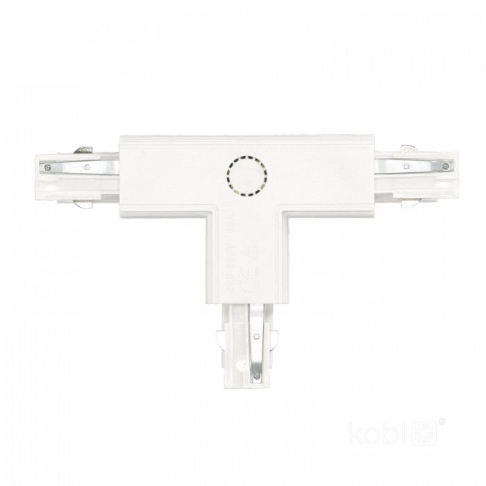 Conector T DREAPTA pentru șină cu 3 circuite alb NEXTRACK, Kobi