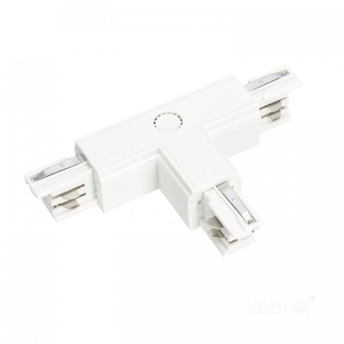 Conector T DREAPTA pentru șină cu 3 circuite alb NEXTRACK, Kobi