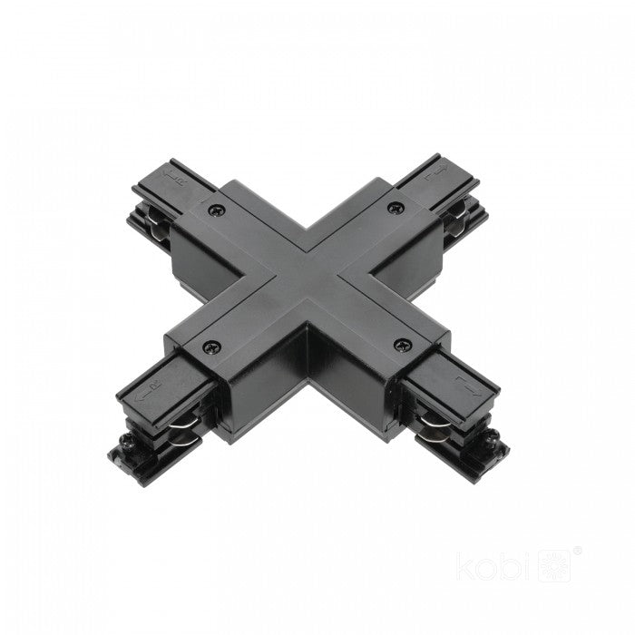 Conector X pentru șină cu 3 circuite negru NEXTRACK, Kobi