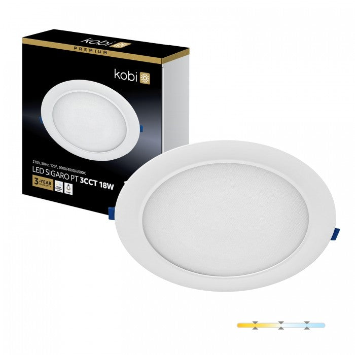 Spot LED 24W 3CCT SIGARO CIRCLE PT, Kobi