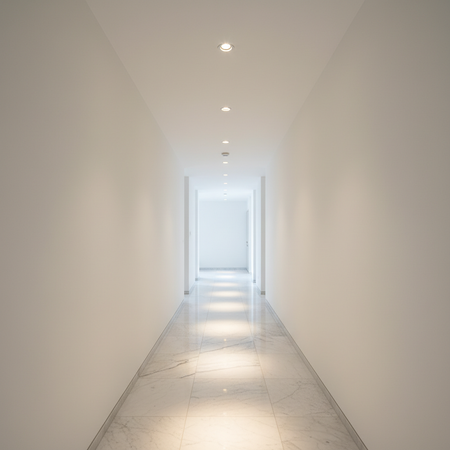 Hol modern iluminat cu spoturi LED încastrate SIGARO CIRCLE PT Kobi