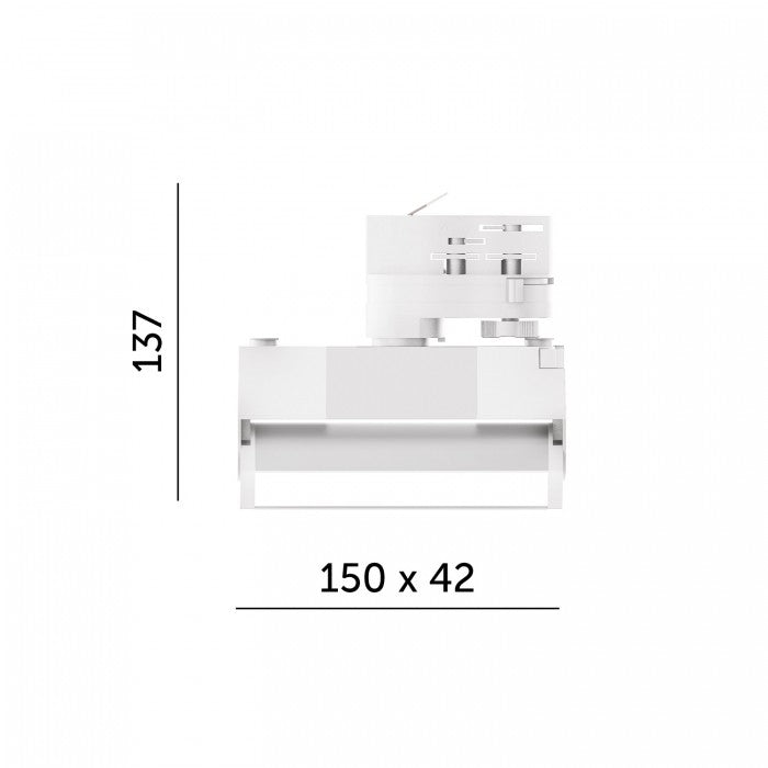 Spot liniar LED pe șină 12W 4000K alb NEXTRACK LINE, Kobi