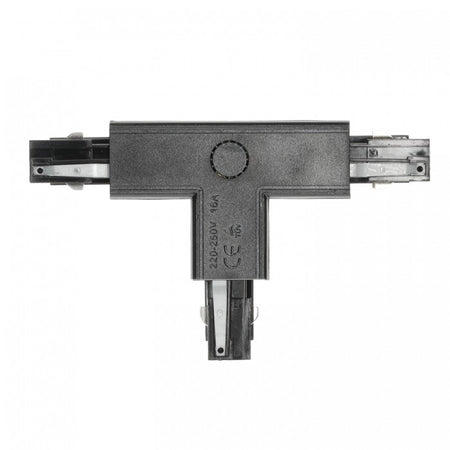 Conector T STÂNGA pentru șină cu 3 circuite negru NEXTRACK, Kobi